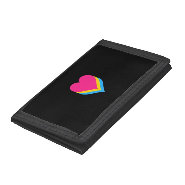 Pansexuality pride hearts tri-fold wallet (Bottom)