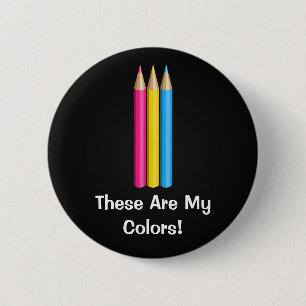 Pansexuality pride pencils Button