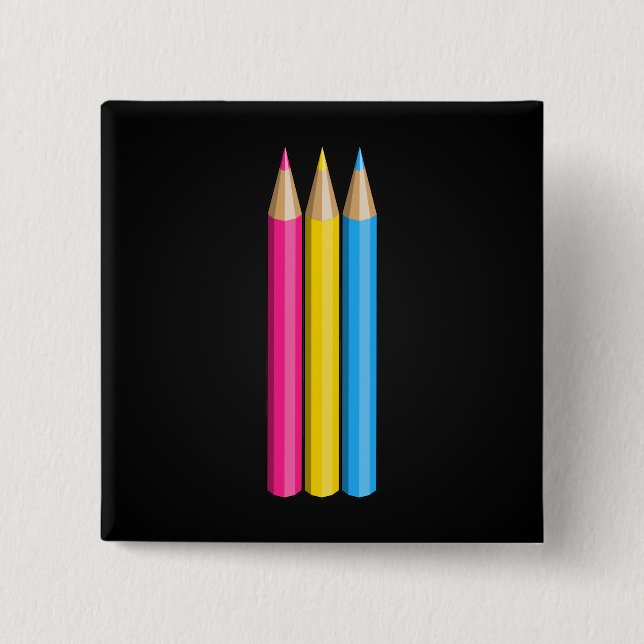 Pansexuality pride pencils Button (Front)