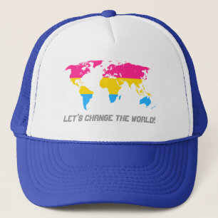 Pansexuality pride world map Hat