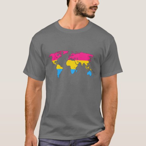Pansexuality pride world map T_Shirt
