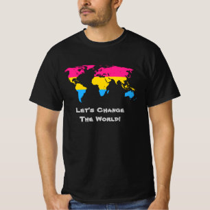 Pansexuality pride world map T-Shirt