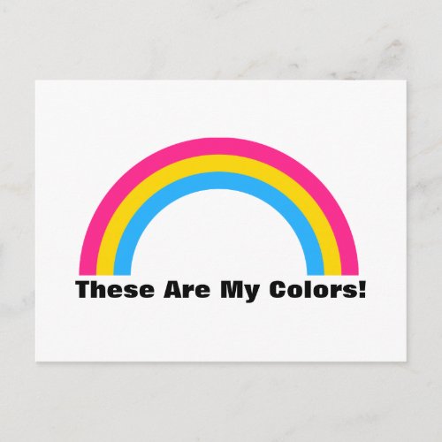 Pansexuality rainbow pride Postcard