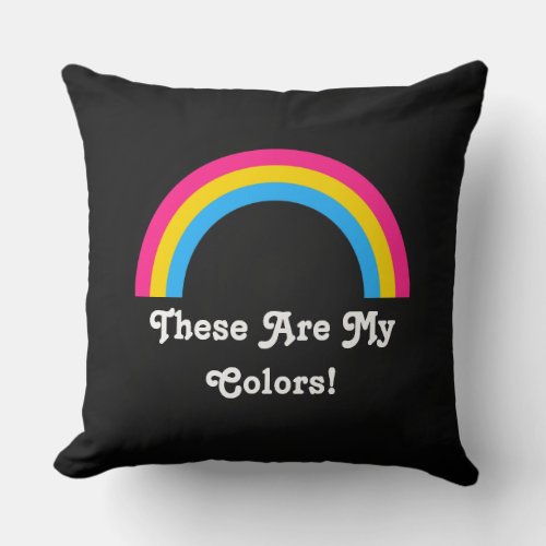 Pansexuality rainbow pride Throw Pillow