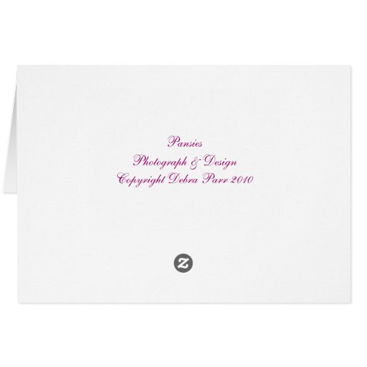 Pansies (Back Horizontal)