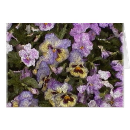Pansies 01 cards (Front Horizontal)