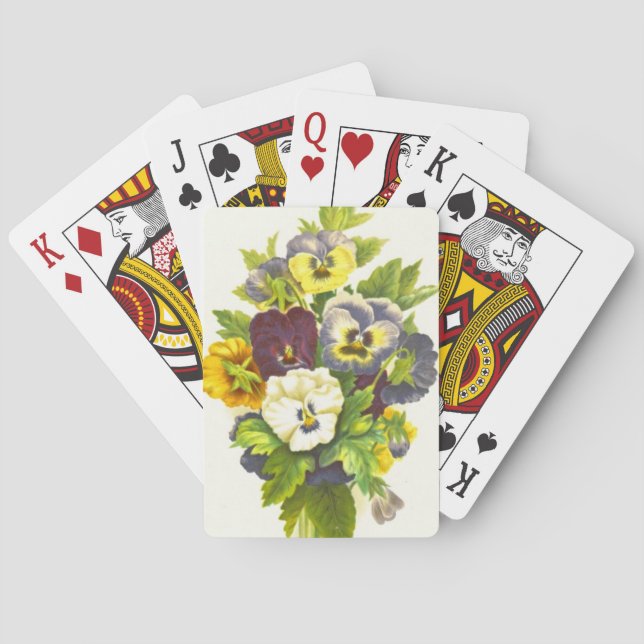 Pansies 1874 poker cards (Back)