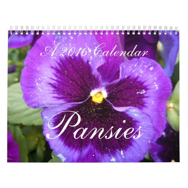 Pansies 2016 calendar (Cover)