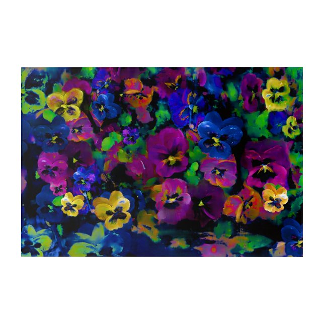 Pansies [Abstract 2] Multi-sizes  Acrylic Print (Front)