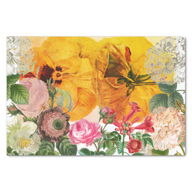 PANSIES AND FLOWERS GARDEN Tissue Paper Zazzle