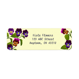 Pansies and Violas Customizable Labels