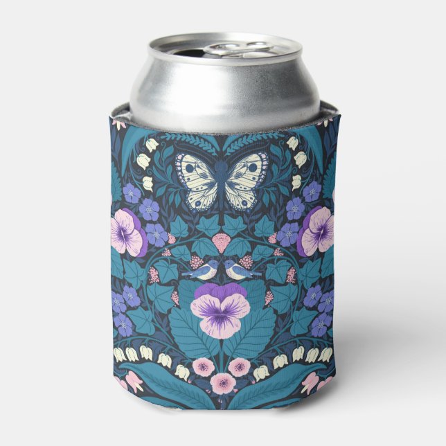 Pansies, birds and butterflies can cooler (Can Front)