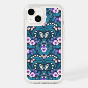 Pansies, birds and butterflies OtterBox iPhone 14 case