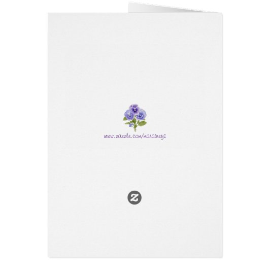 Pansies - Blank Card (Back)