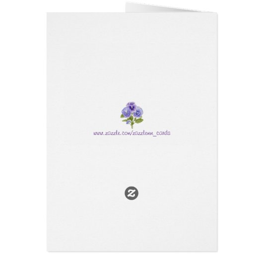 Pansies - Blank Card (Back)