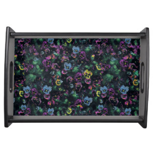 Pansies [blue] serving tray