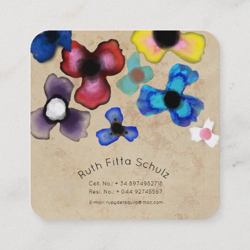 Pansies Business Cards Unique