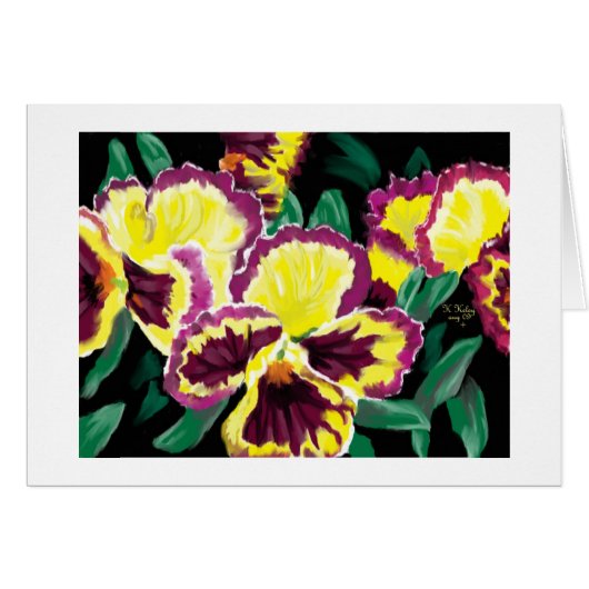 Pansies card (Front Horizontal)
