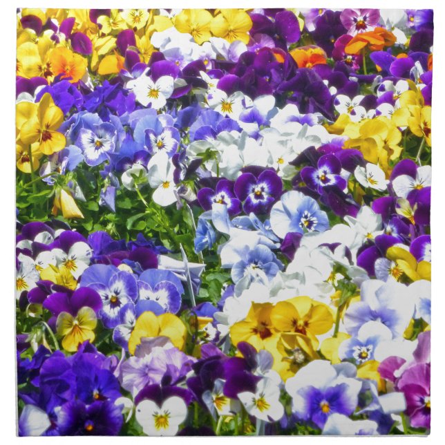 Pansies Cloth Napkin (Front)