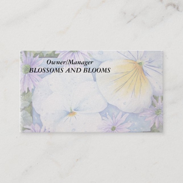 PANSIES CUSTOMIZABLE BUSINESS CARDS (Front)