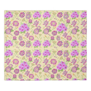 Pansies Design King Duvet Cover