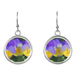 Pansies Earrings