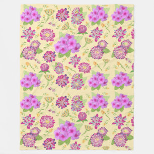 Pansies Floral Blanket
