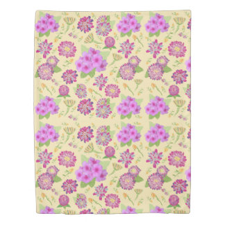 Pansies Floral Twin Duvet Cover