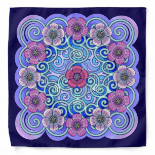 Pansies for Peace Bandana