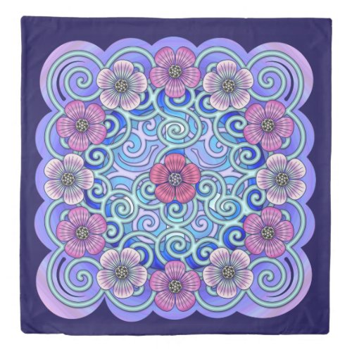 Pansies for Peace Duvet Cover