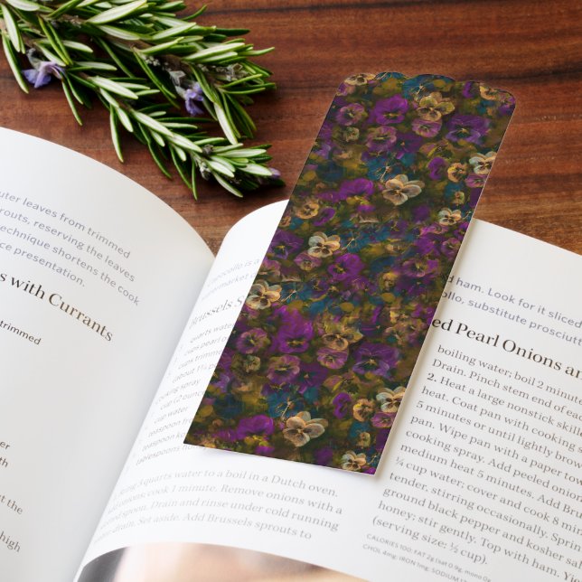 Pansies gold/purple bookmarks (Book)