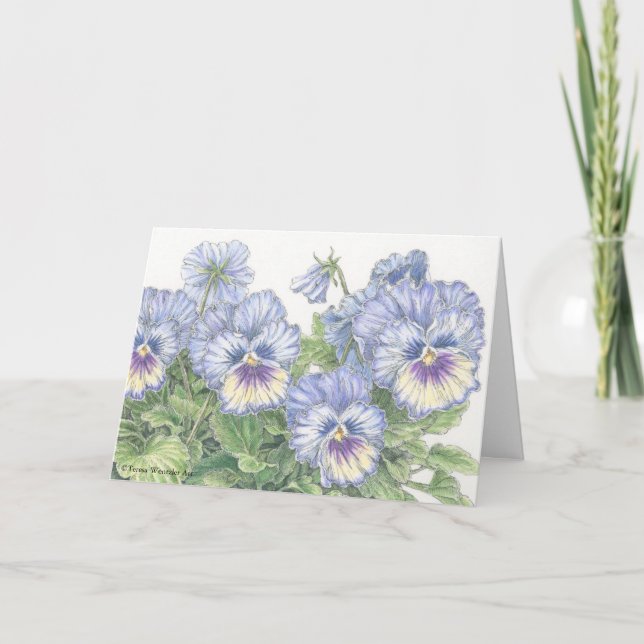 Pansies Greeting Card (Front)