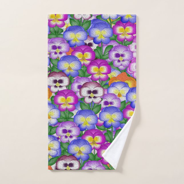 Pansies Hand Towel (Hand Towel)