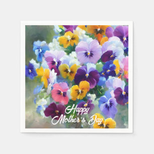 Pansies Happy Mother's Day Napkins