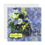 Pansies Heart Wedding Bridal Shower Invitation