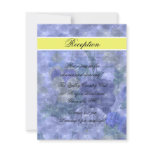 Pansies Heart Wedding Reception Card