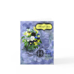 Pansies Heart Wedding Thank You Notes