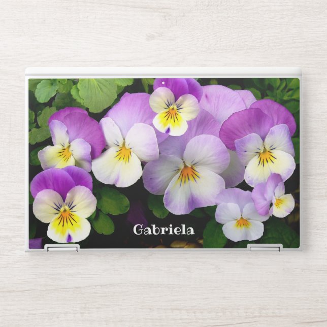 Pansies HP Laptop Skin (Front)