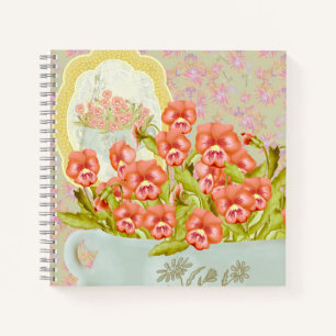 Pansies in a Bowl Notebook