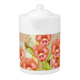 Pansies in a Bowl Teapot