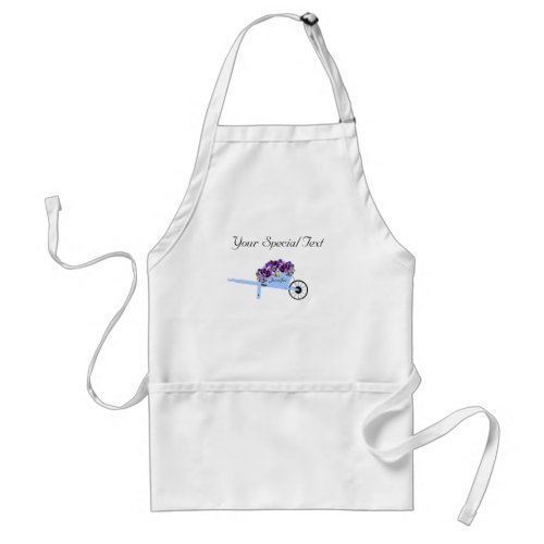 Pansies in Wheelbarrow Adult or Child Apron 3 Opt