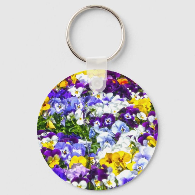 Pansies Keychain (Front)
