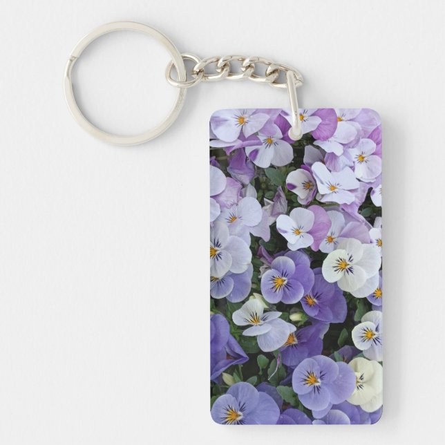 Pansies Keychain (Front)
