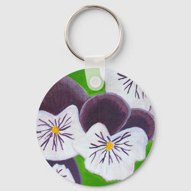 pansies keychain (Front)