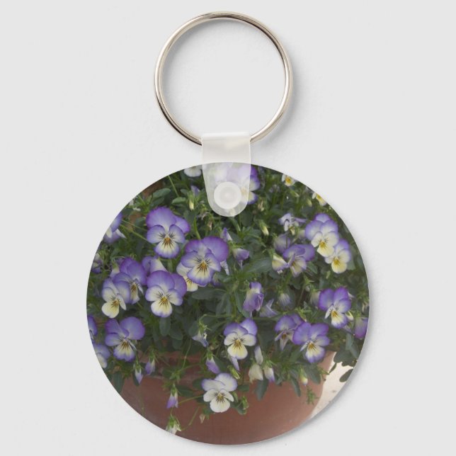 pansies keychain (Front)