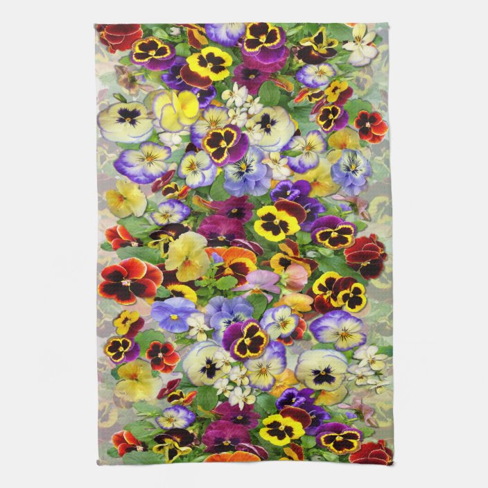 Pansies Kitchen Towel