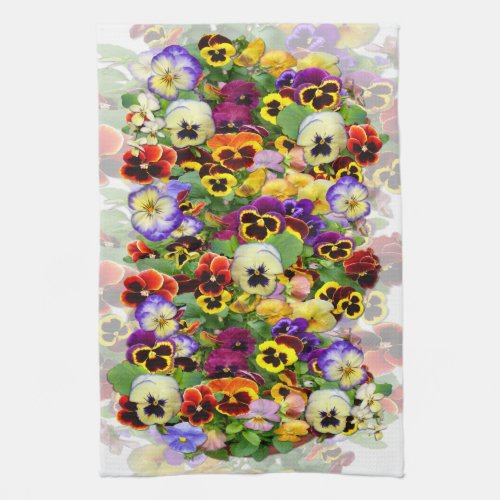 Pansies  Kitchen Towel