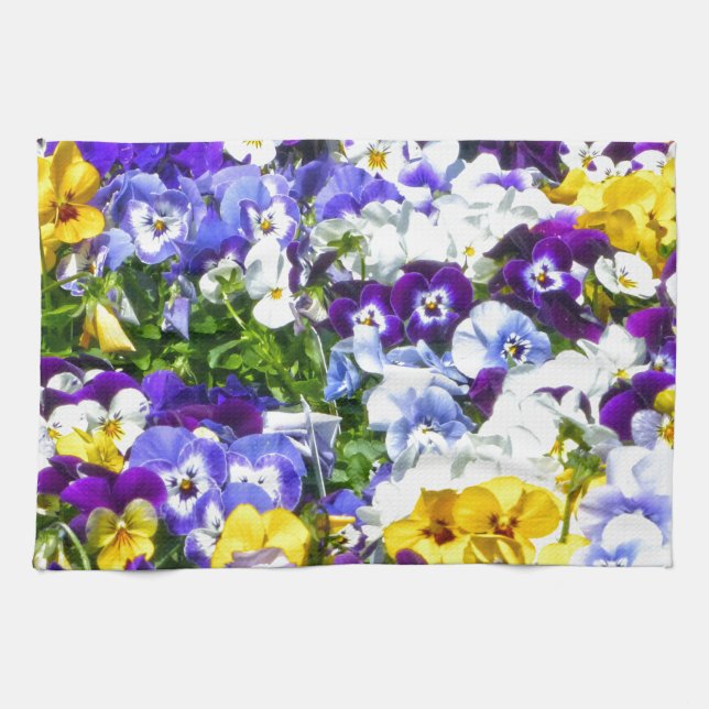 Pansies Kitchen Towel (Horizontal)