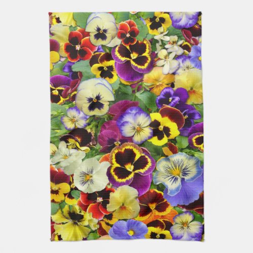 Pansies  Kitchen Towel  3