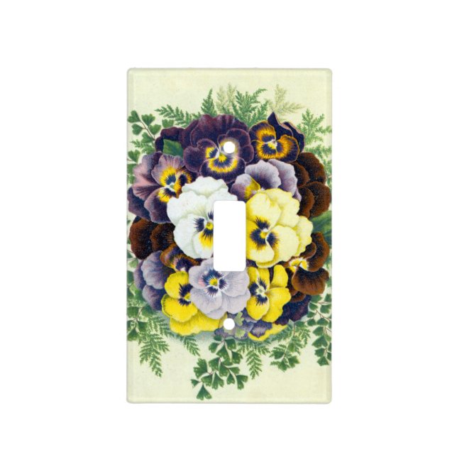 Pansies Light Switch Cover (Front)